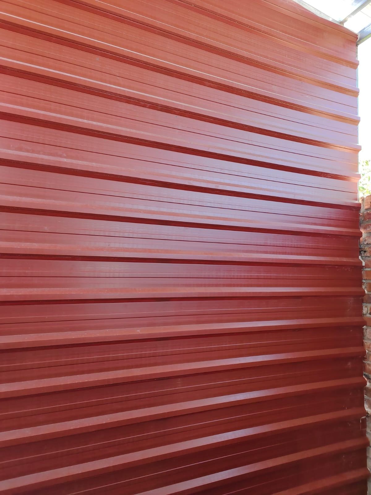 Brick-red ASA-PVC roof sheets